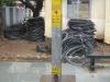 Cables dump on the railway platform